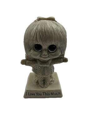 Vtg 1970 Russ Berrie Wallace Berrie Sillisculpt Unbreakable Figurine Kitsch USA